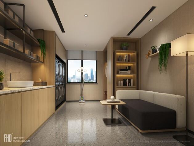 荟语酒店(深圳福田会展中心旗舰店)自助洗衣房效果图复合型空间