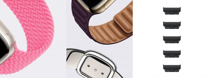 ▲Apple Watch 编织、皮革、链式表带，图片来自：Apple