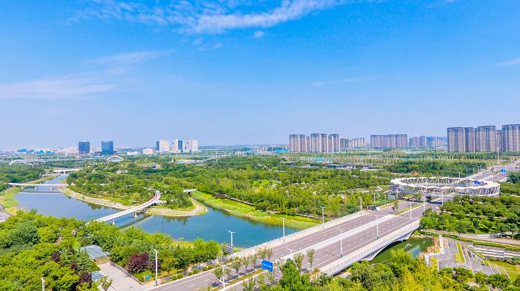 俯瞰郑州航空港区南部城区.刘畅摄