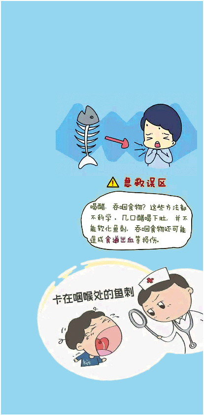 这时,往往各种偏方"轮番上阵",喝醋软化鱼刺,吃馒头想把鱼刺压下去