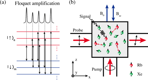 团队利用floquet调制技术调控自旋的能级与量子态,将固有的二能级系统