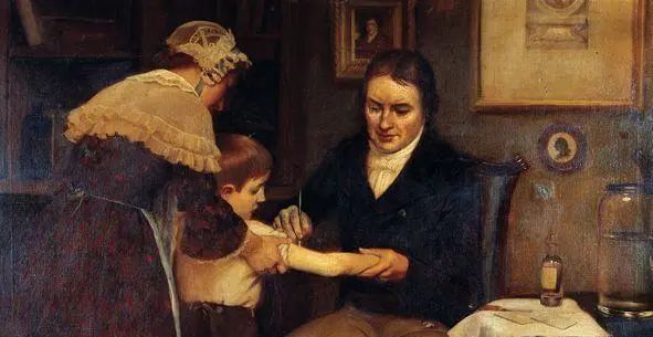 男孩詹姆·菲普斯接种牛痘 | 图源网络