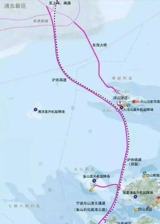 沪舟甬跨海大通道规划示意图