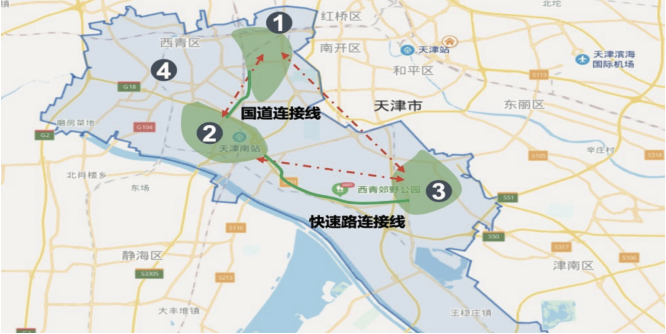 　　西青先导区规划图