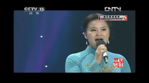 　　赵霞参与《民歌·中国》节目录制画面