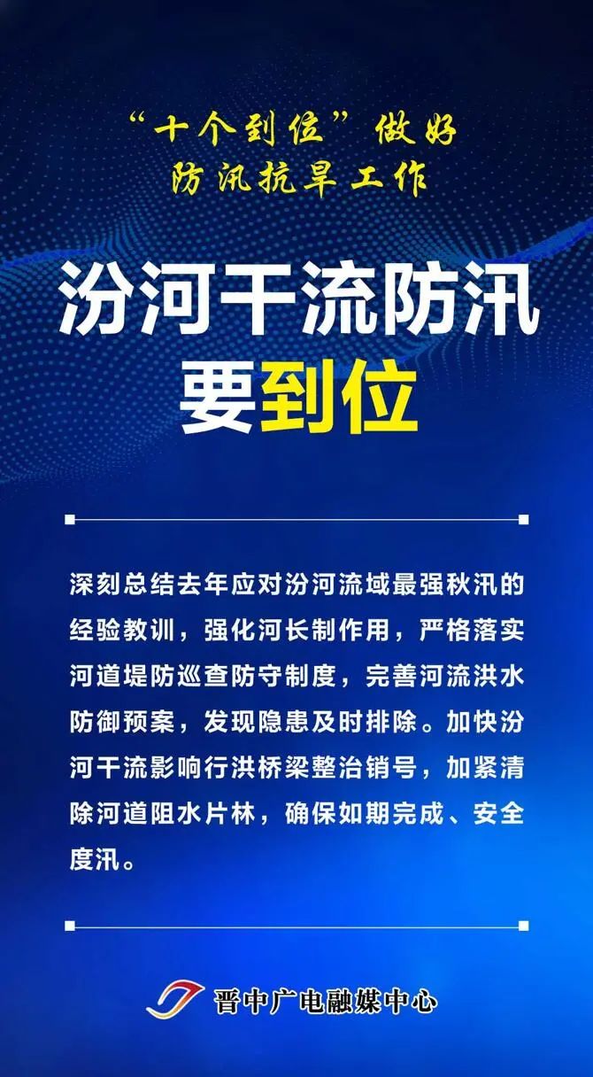 海报丨十个到位做好防汛抗旱工作