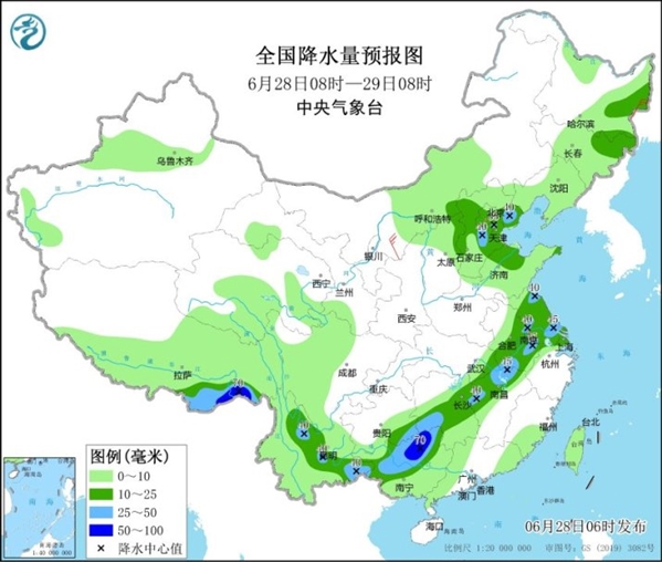 今後四天全省中東部降雨漸漸弱化 滄州煙台等地提防洪澇天氣情況