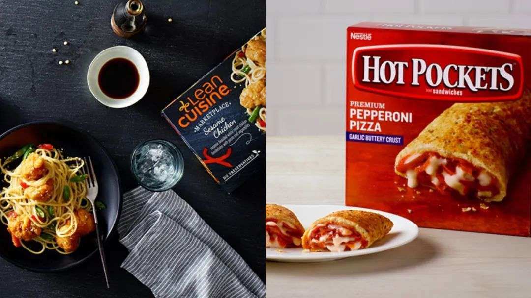 图片来源：雀巢官网 Lean Cuisine（左）, Hot Pockets（右）