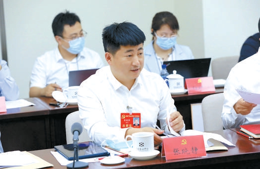 在昌平代表团会议中,柳强代表结合党代会报告,就提升社区治理水平畅谈