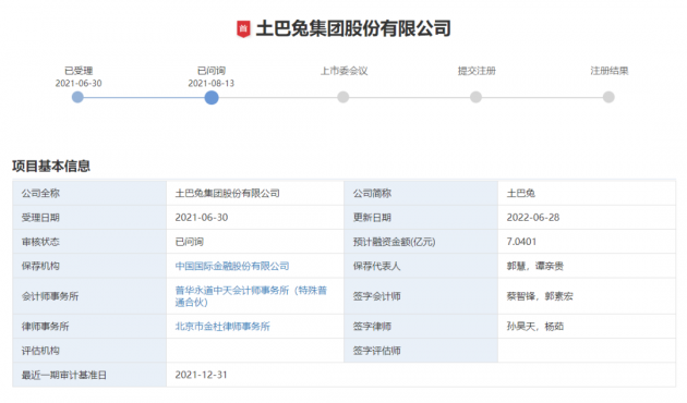 土巴兔更新招股书：2021年营业收入6.5亿元 同比增长6.4%