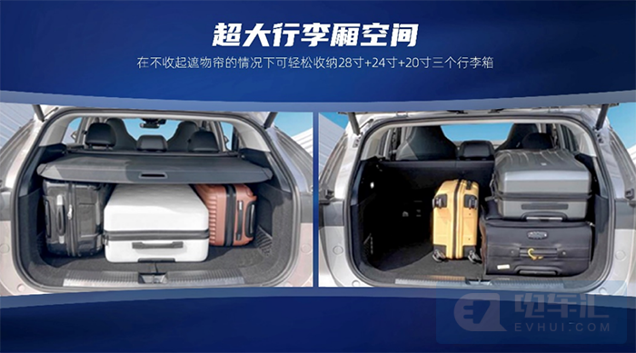 全新第三代荣威RX5/超混eRX5具备超大行李厢空间