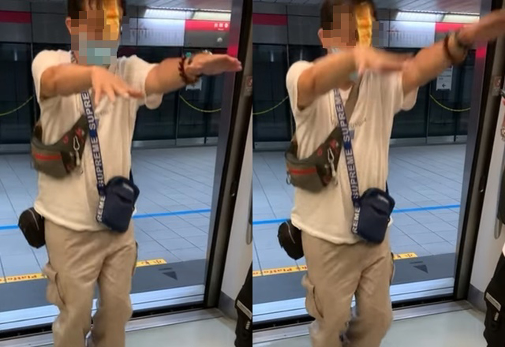 台媒:他头贴"符咒"跳进车厢,乘客傻眼