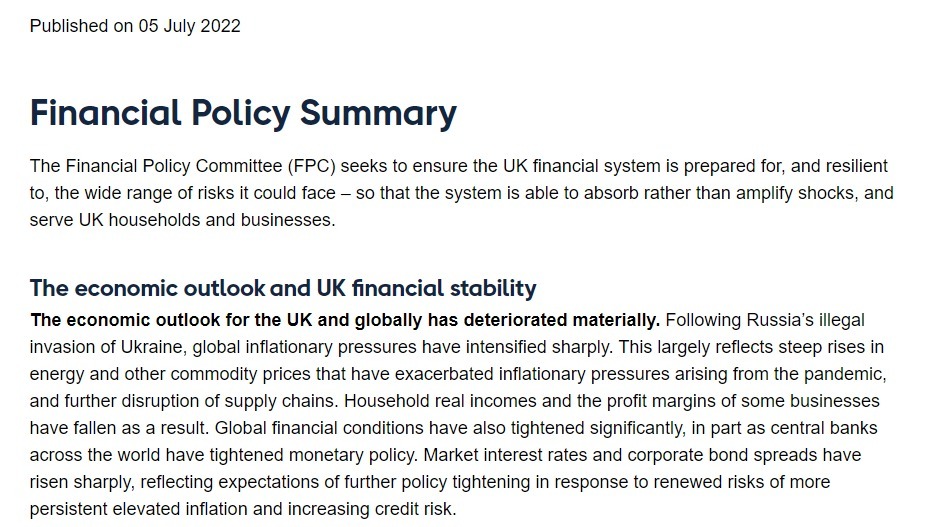 来源：英国央行官网