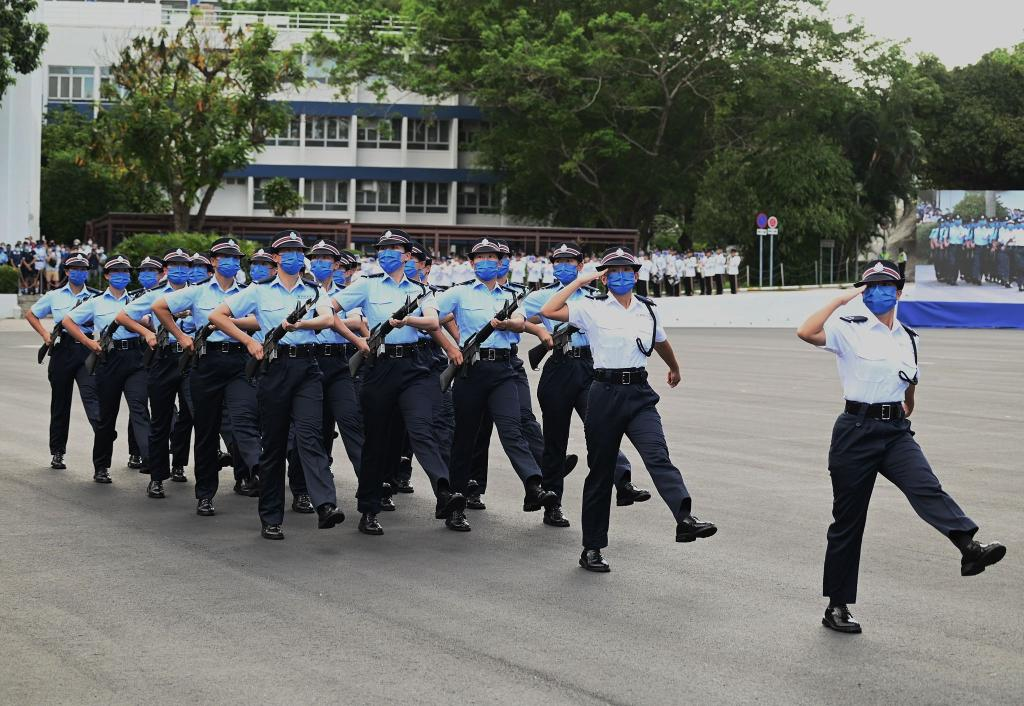 港媒香港警察学院结业会操转用中式步操李家超出席检阅
