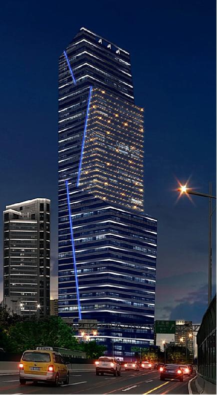 丽晶龙之梦酒店大楼亮化设计效果图