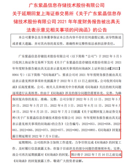 “*ST紫晶狼藉局面何解？督导机构已连发14份核查意见“督促”