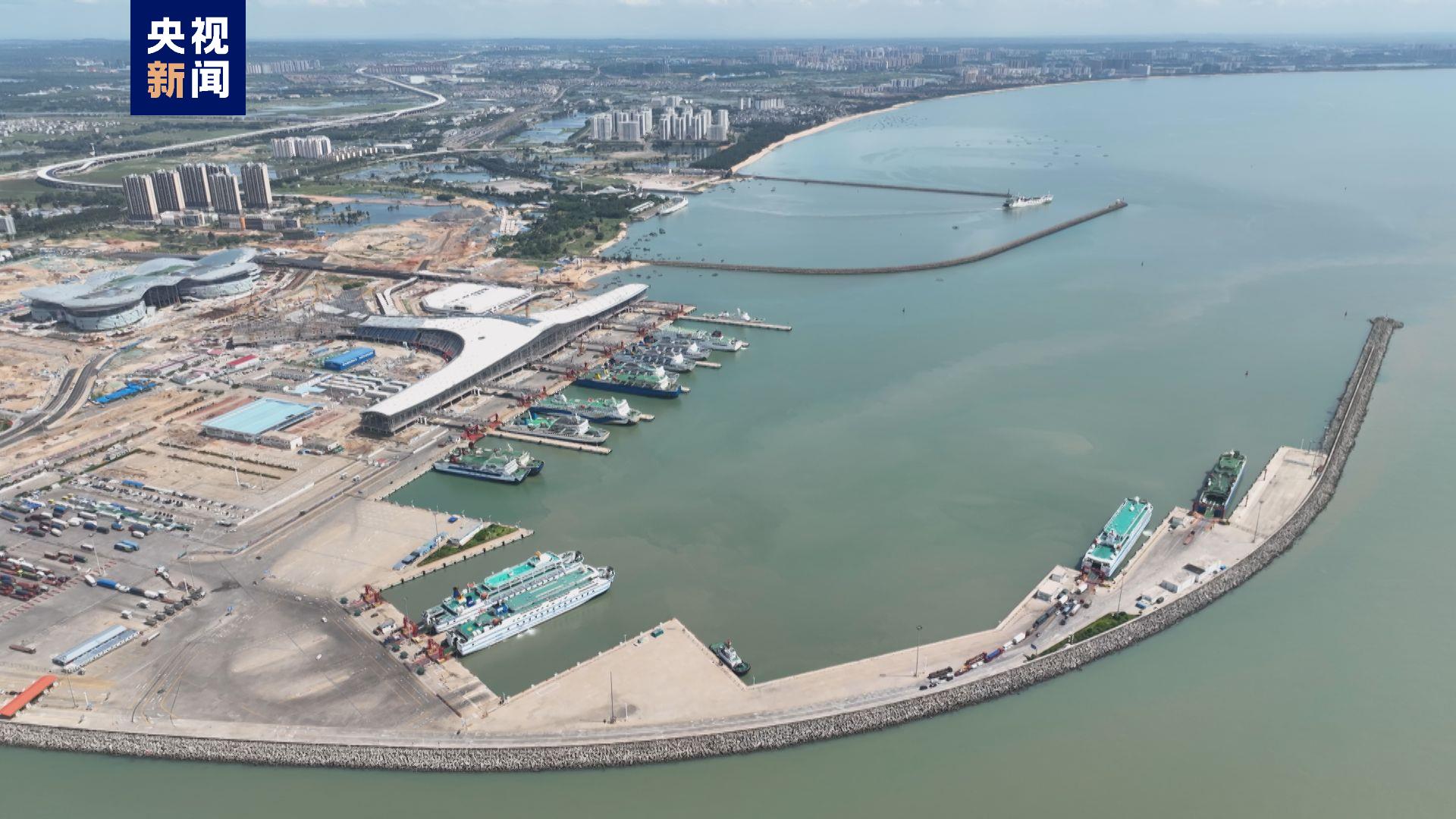 海口新海滚装码头客运综合枢纽项目主体结构完成
