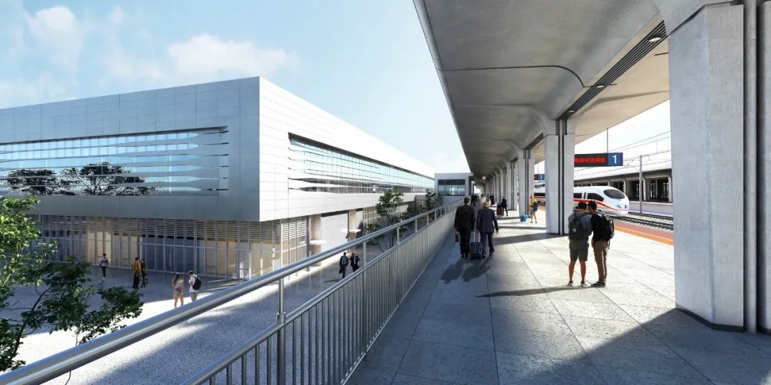莱荣高铁威海南海站效果图
