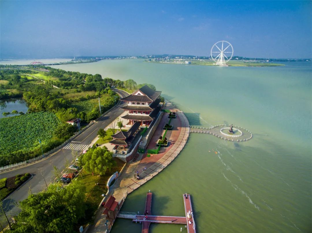 柳叶湖航拍图(常德日报媒资库)
