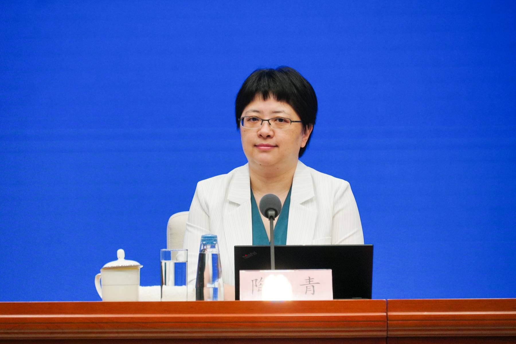 工业和信息化部运行监测协调局负责人陶青 &nbsp;&nbsp;澎湃新闻记者