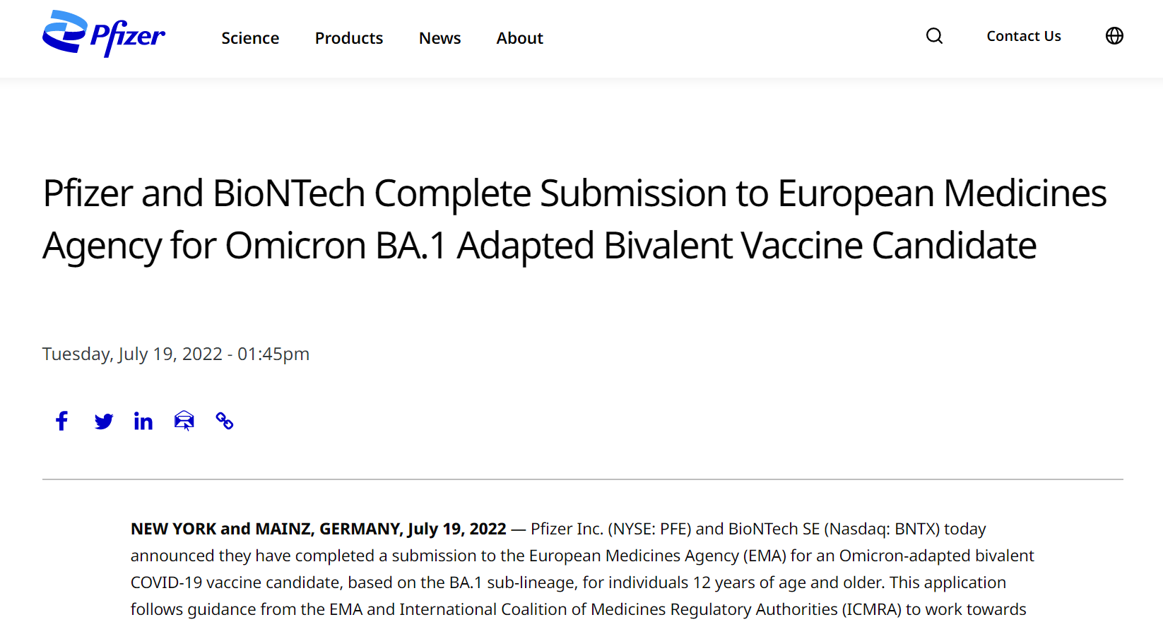 IT|辉瑞、BioNTech向欧洲提交奥密克戎疫苗上市申请 路线争议犹存