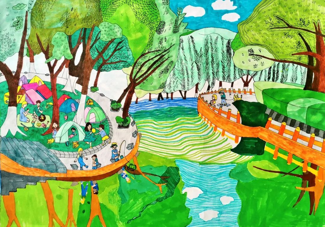 绘画比赛95北滘同学们的画中有时候也藏在北滘这座小城的美快约上