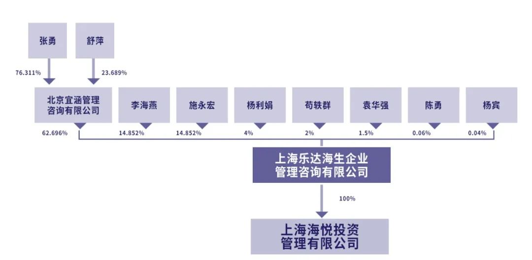▲上海海悦投资管理有限公司股权结构。