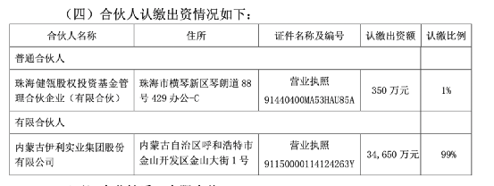 伊利近年来积极做私募投资