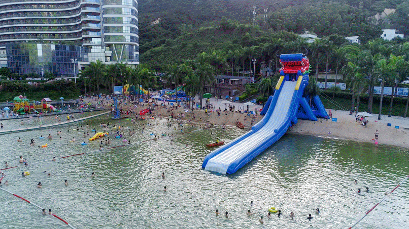 △ 新会龙泉山泉水沙滩水乐园。图片源自景区公众号、江门文旅微信公众号
