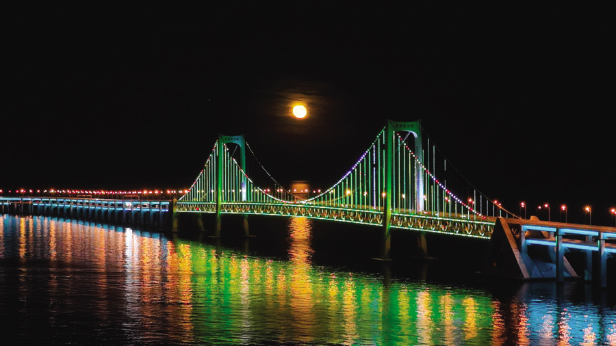 跨海大桥夜景.孙守祥摄