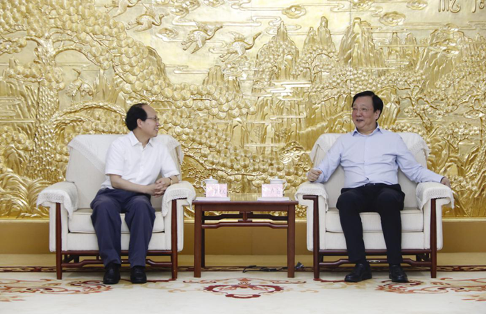 卢进会见中国工程院院士柴立元一行