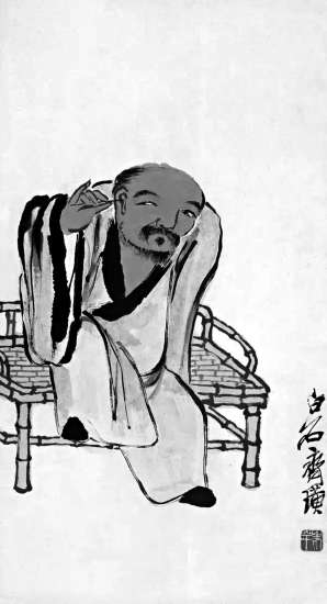 齐白石 采耳图