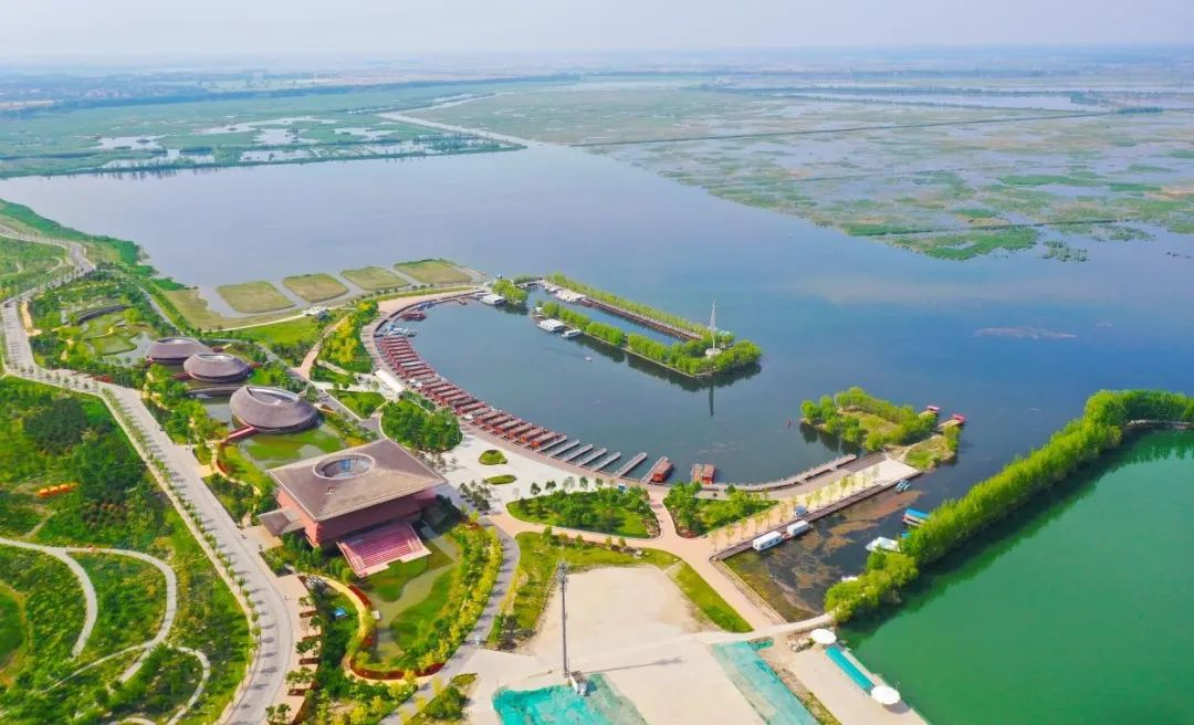 2022年5月18日,拍摄的雄安新区白洋淀旅游码头.