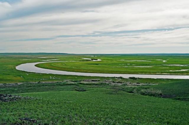 克鲁伦河两岸绿草如茵,生态逐步向好.(孔祥瑞 摄)