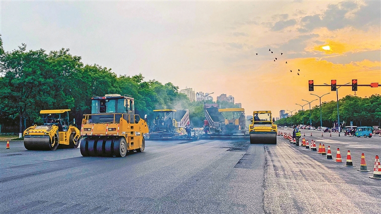 分公司济源市政工程项目黄河大道段道路改造工程施工现场(资料图片)