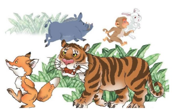 "狐假虎威"成语资料图 图源:naver图片