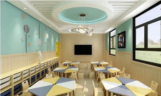 图 | 上为活动室效果图;下为美术室效果图