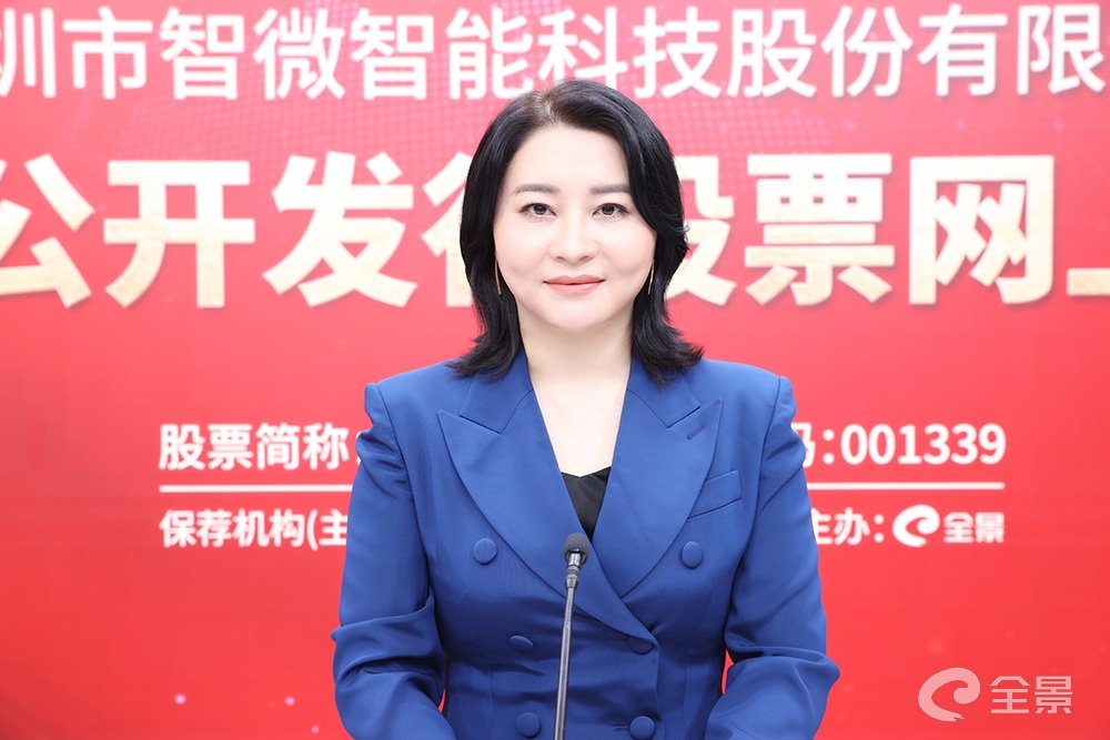 智微智能董事长,总经理袁微微路演致辞