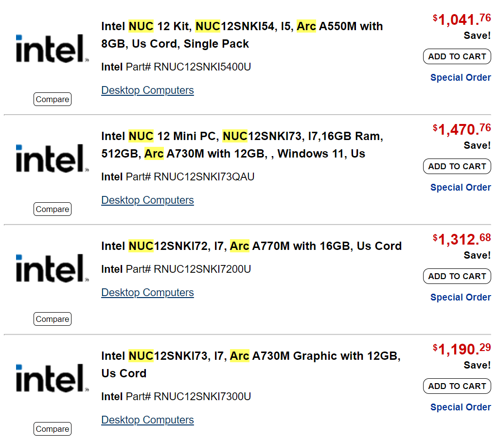 英特尔巨蛇峡谷NUC售价曝光：i5+A550M约7000元