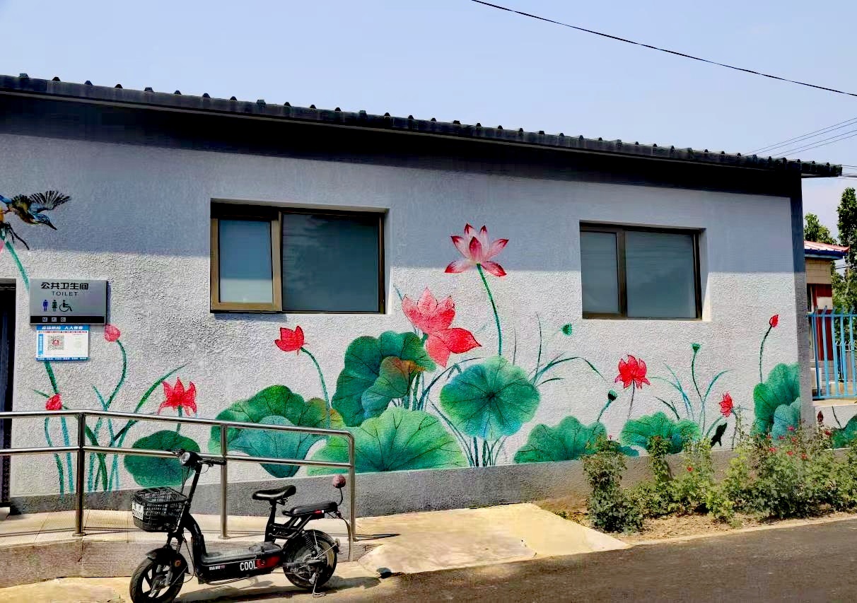 白墙变画布,涂鸦绘文明,密云河南寨镇墙绘美景
