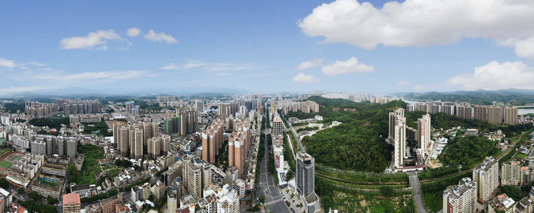 博罗县城商业东街俯瞰.受访者供图