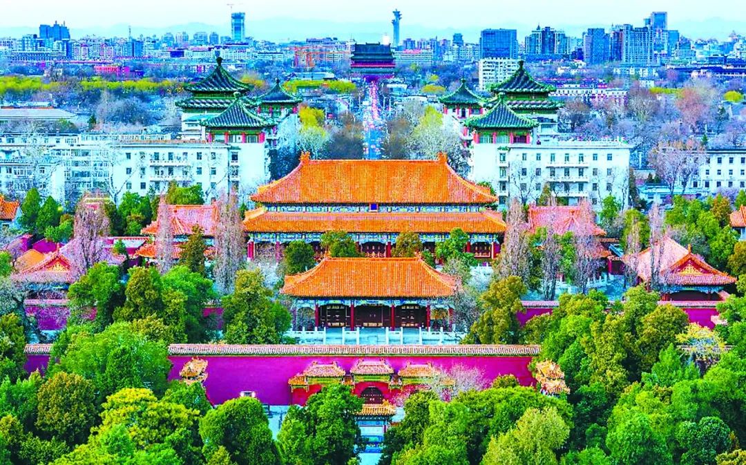 北京中轴线城市风光天际线.(图片来源:视觉中国)