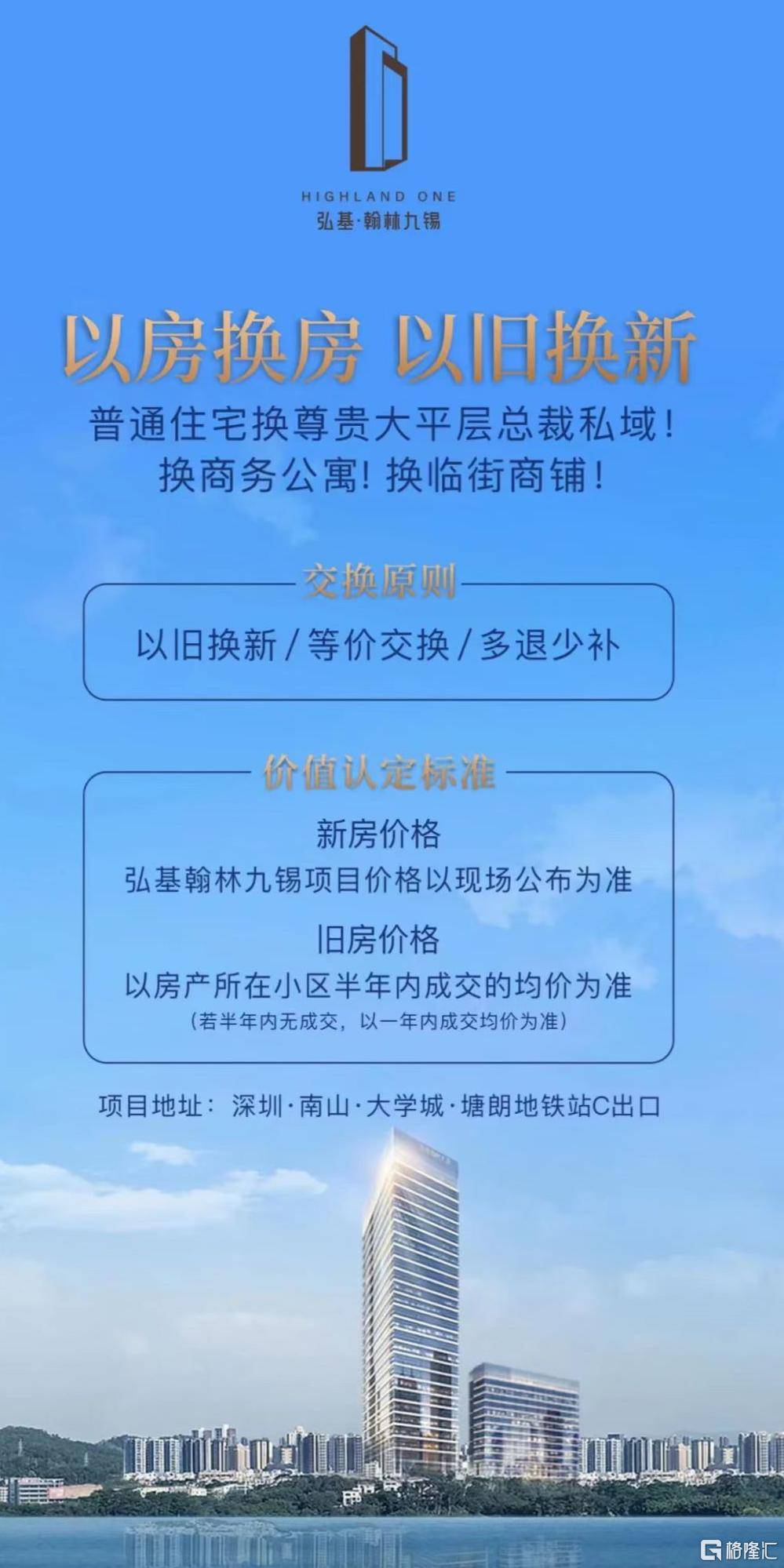 开发商推出了"以旧换新,以房换房"的海报.资料图片