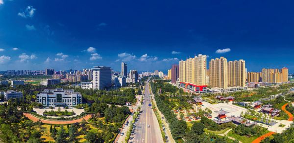 俯瞰铜川新区,一座现代化新城正向阳而生./当地供图