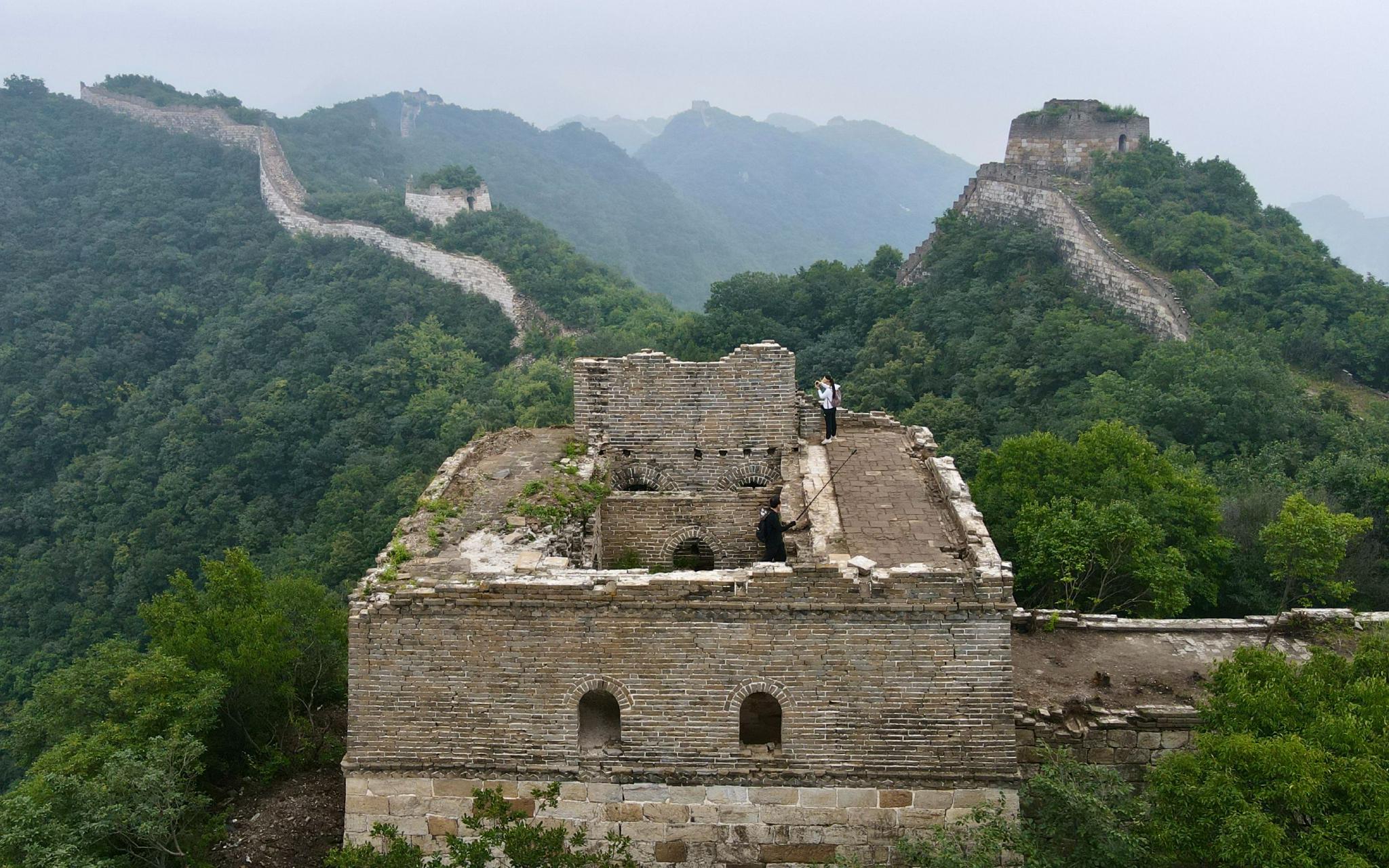 航拍"将军守关"敌台.新京报记者 郑新洽 摄