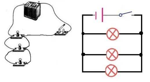 三灯泡并联电路