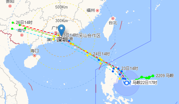 今年第9号台风马鞍来了将给深圳带来明显风雨影响