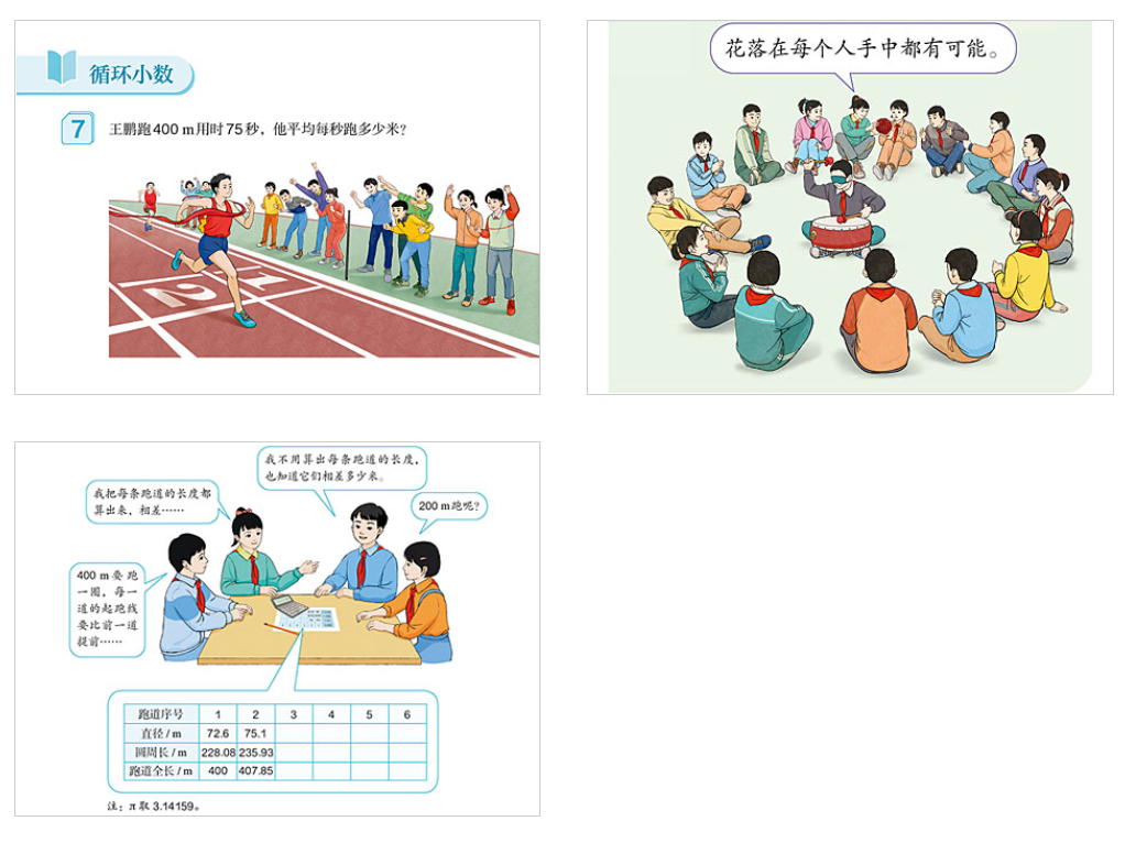 人教版小学数学新教材插图示例来了
