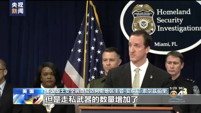 美媒:美向加勒比地区武器走私急剧增加
