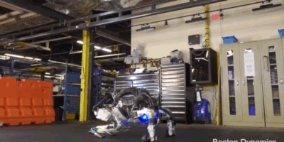 波士顿动力双足人形机器人，数智前线制图